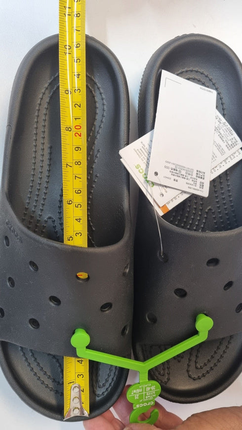 Crocs Classic Slide V2 Black - Adult - Clearance Not Returnable